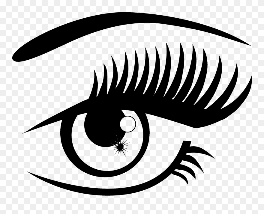 Eyes With Lashes Svg Clipart