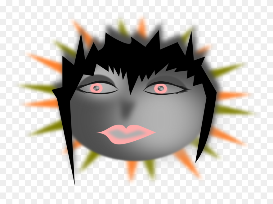 Black Hair,eyelash,face - Icon Clipart