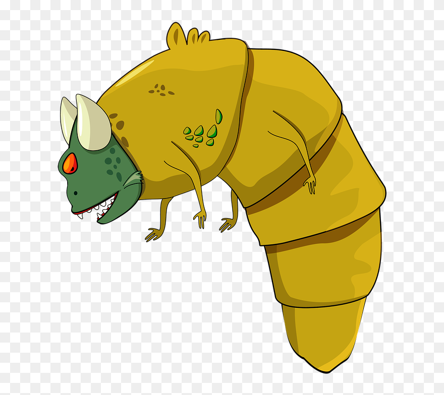 Larva Monster Clipart , Png Download - ตัว อ่อน แมลง การ์ตูน Transparent Png
