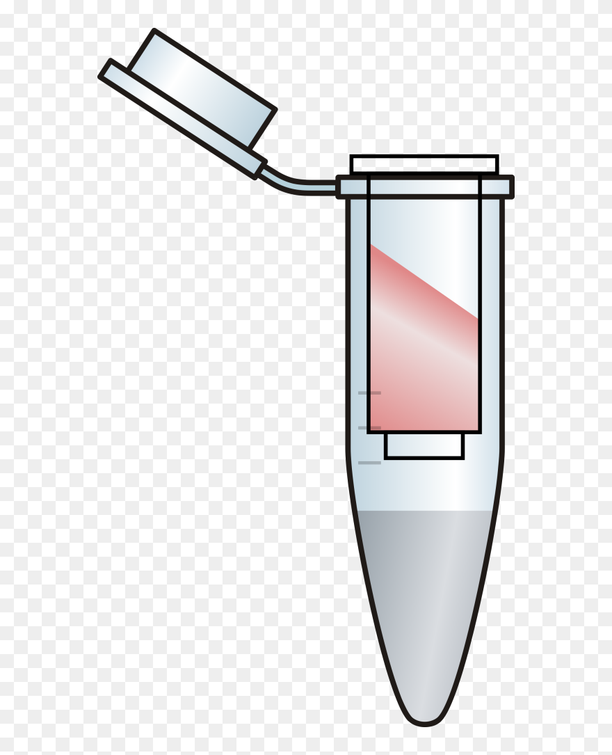 Opened Eppendorf Tube With Filter Red Clipart - Eppendorf Tube With Filter - Png Download