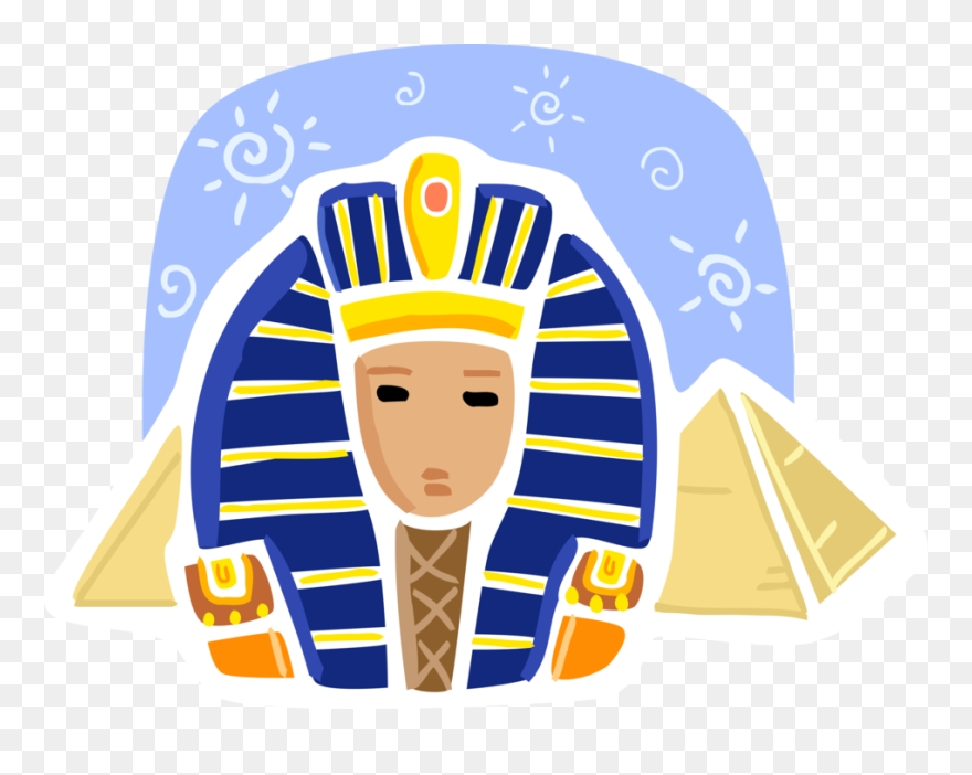 Egyptian Clipart Giza Pyramid - Cartoon Sphinx - Png Download