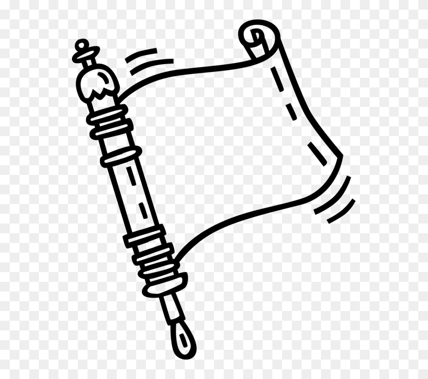 Drawing Scrolls Writing - Torah Clipart Torah Transparent - Png Download