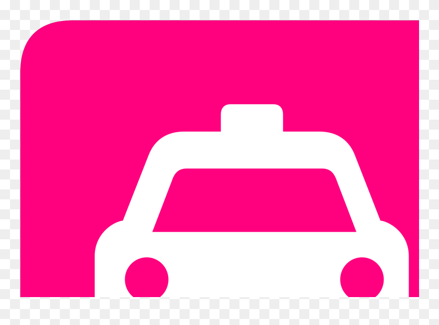 Pink Taxi Clipart - Png Download