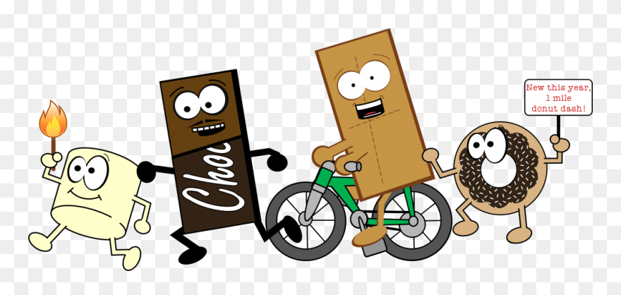 Smores Clipart Outdoor Fun, Smores Outdoor Fun Transparent - Smores Funny Cartoon Clipart - Png Download