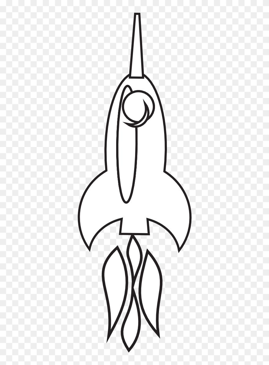 Booster Rocket Hunky Dory Svg Colouringbook Line Art Clipart 5211059 Pinclipart