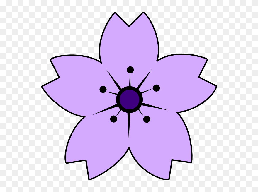 Sakura Flowers Purple Png Clipart