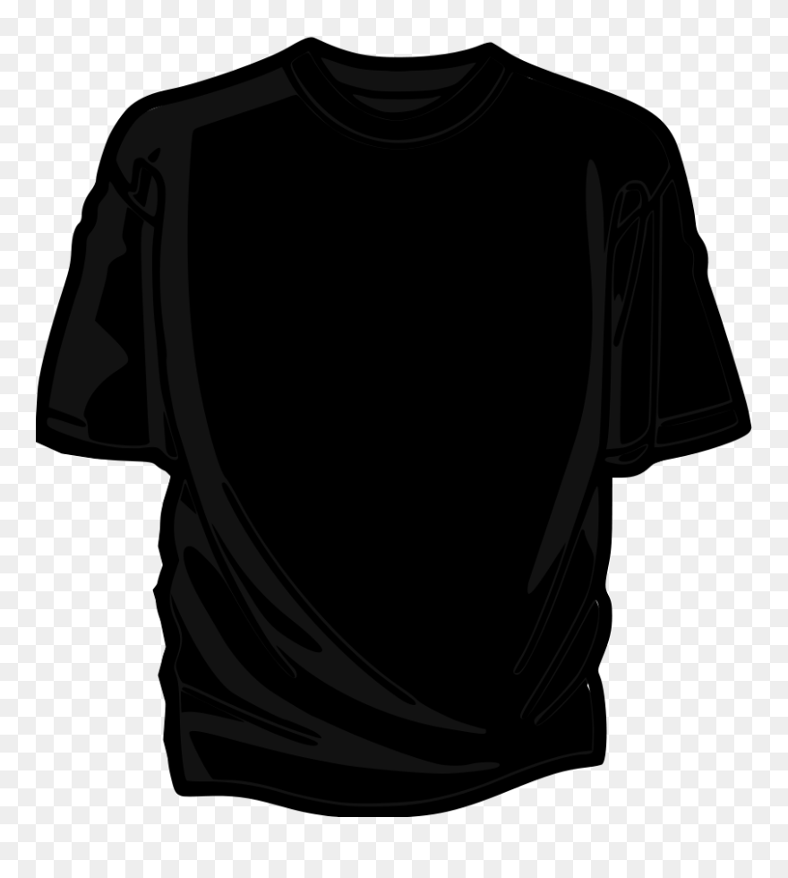 T-shirt Black 02 Clipart, Vector Clip Art Online, Royalty - Active Shirt - Png Download
