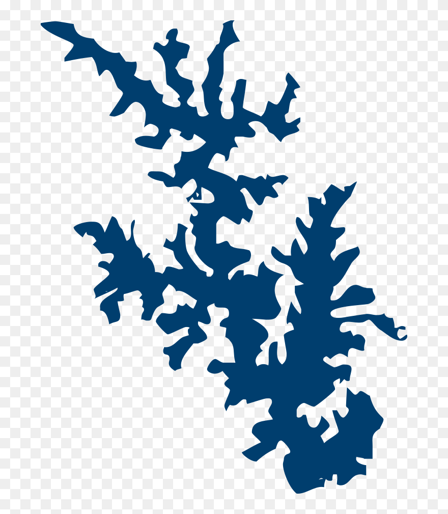 Fishin - Outline Lake Norman Map Clipart