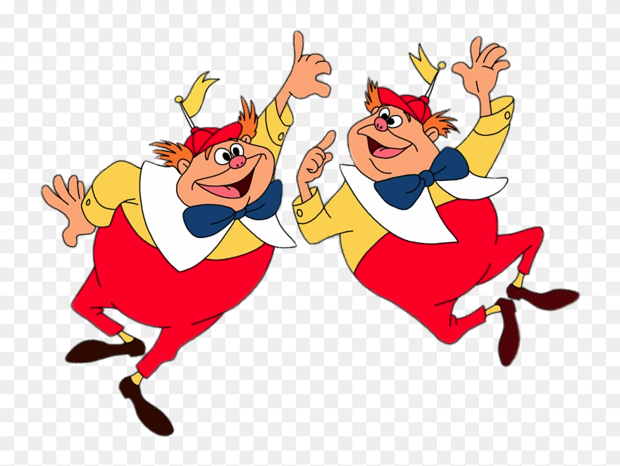 Alice In Wonderland Tweedle Dee And Tweedle Dum - Tweedle Dee And Tweedle Dum Clipart - Png Download