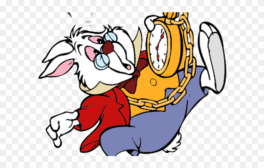 Alice In Wonderland Clipart White Rabbit - Cartoon White Rabbit Alice In Wonderland - Png Download