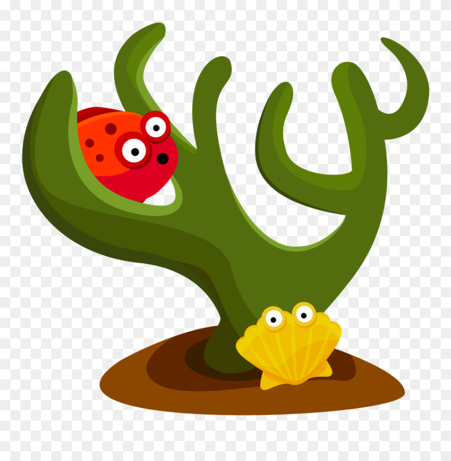 Minus Say Hello Ablonlar - Cute Sea Plants Clipart - Png Download