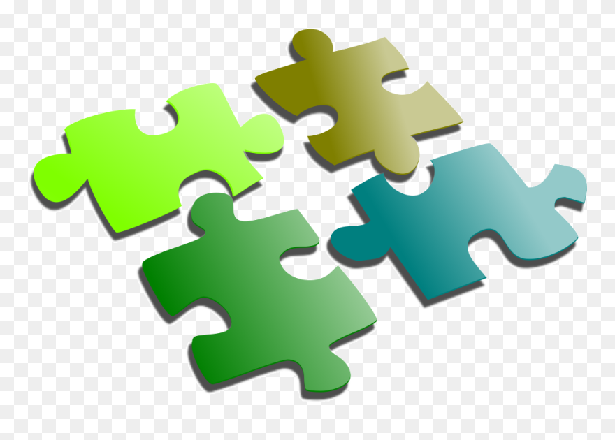 Blue N Green Puzzle Svg Clip Arts - Jigsaw Puzzle - Png Download