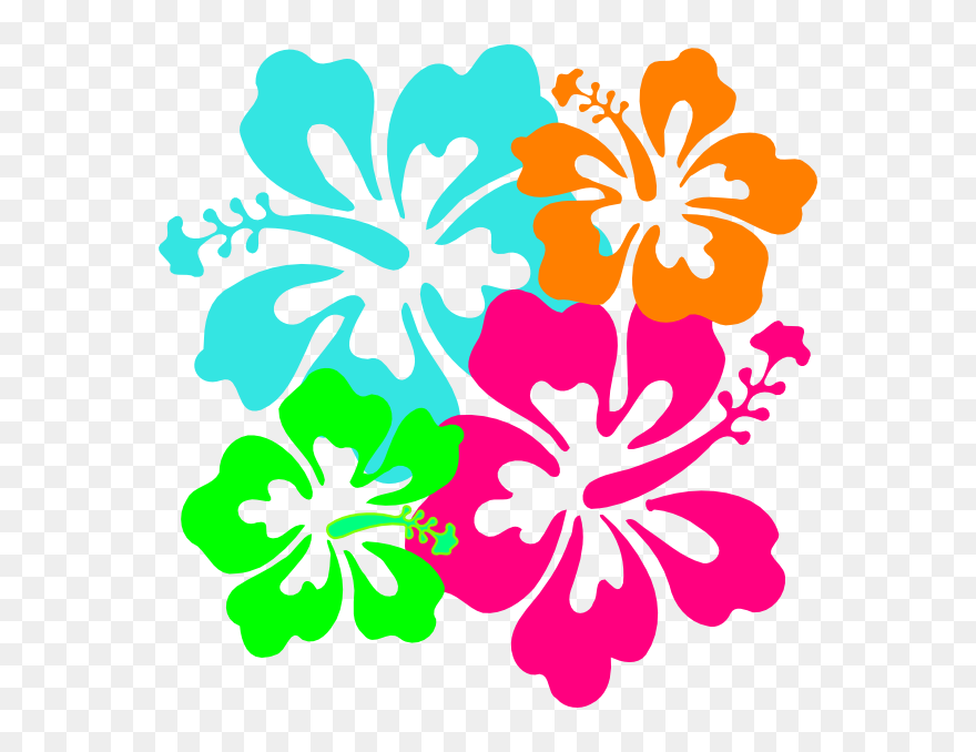 Pink Hibiscus Flower Clipart Graphic Transparent Library - Hawaiian Clip Art - Png Download