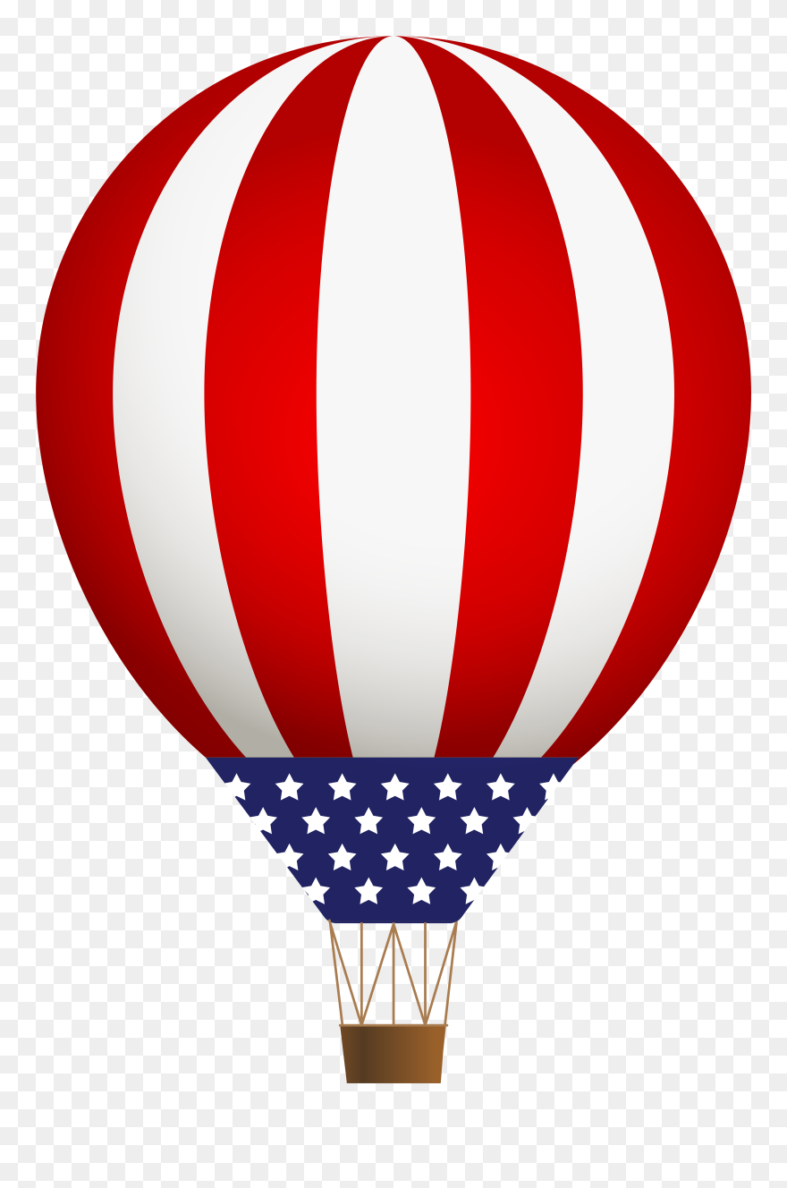 Hot Air Balloon Clip Art - Free Clipart 4th Of July Balloon - Png Download