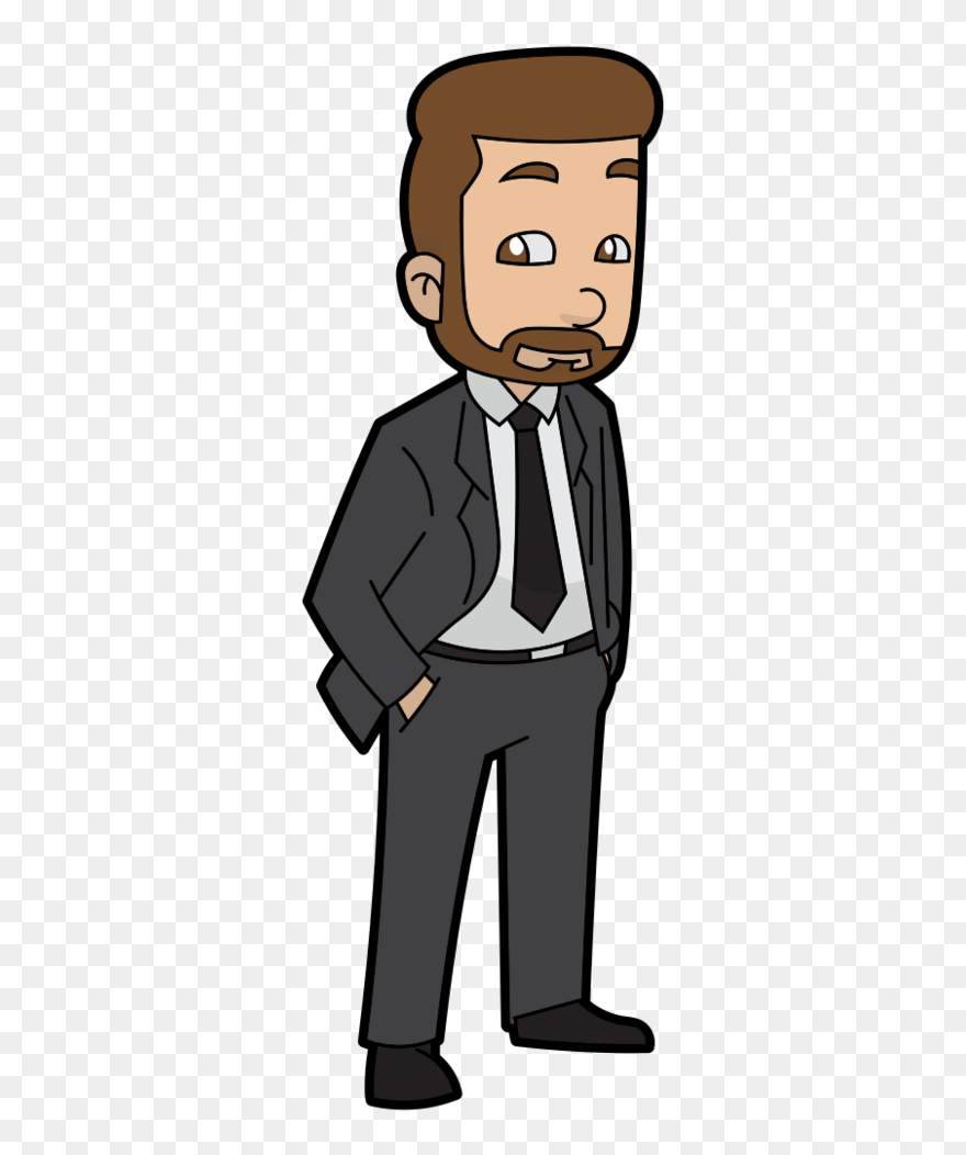 Tuxedo Man Cartoon Facial Expression Clipart - Cartoon Man In Suit Png Transparent Png