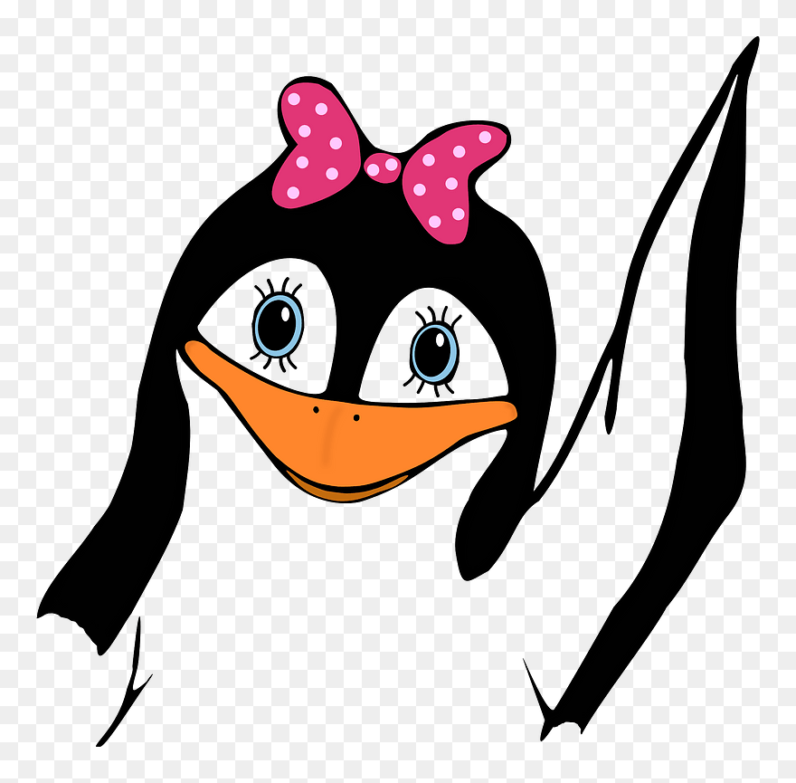 Transparent Tuxedo Clipart - Girl Penguin Clip Art - Png Download