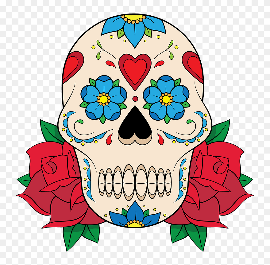 Sugar Skull Clipart - Calavera - Png Download