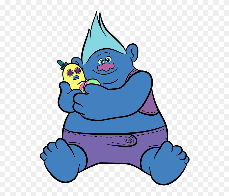 Trolls Movie Clip Art - Biggie Trolls Coloring Page - Png Download