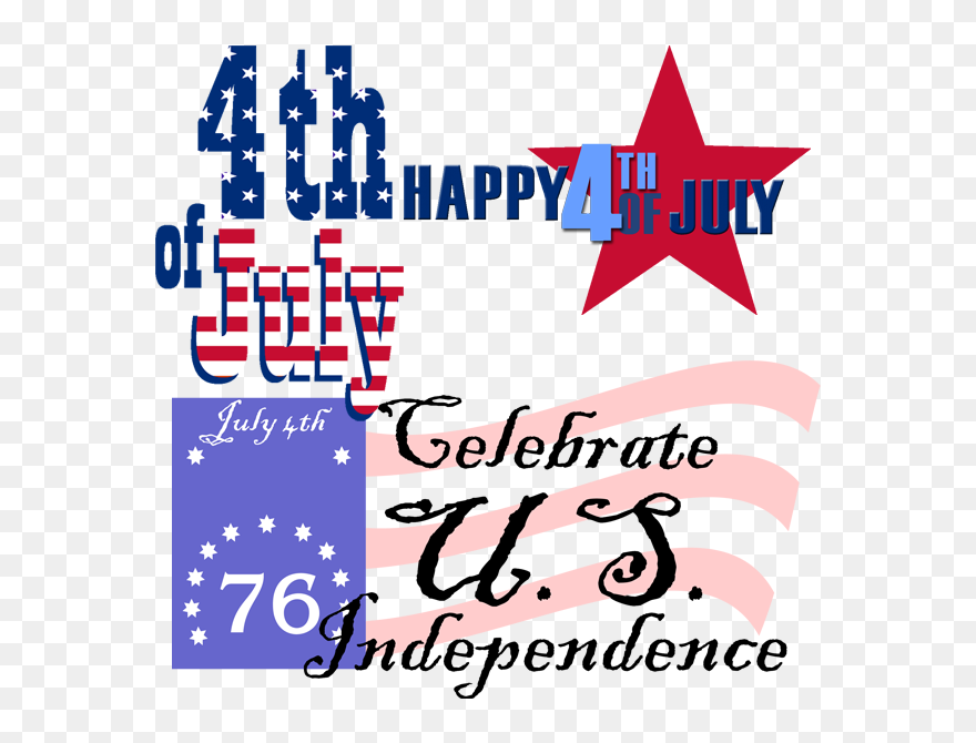 Transparent God Bless America Clip Art - 4th Of July Transparent - Png Download