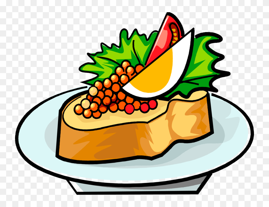 Open Faced Sandwich Clipart - Png Download