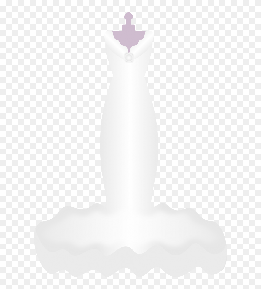 White Wedding Dress Clipart - Png Download