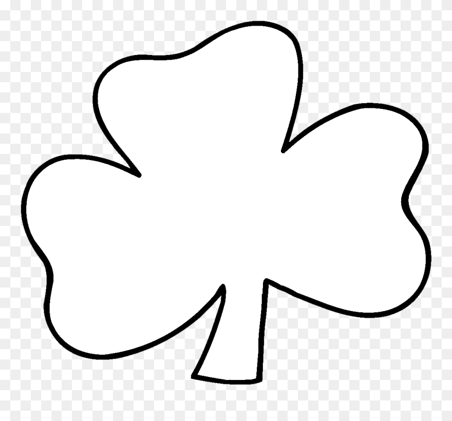 Shamrock Clip Art Black And White Cliparts - Shamrock White - Png Download