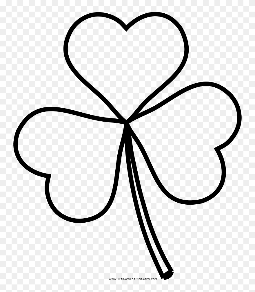 Transparent Shamrock Clip Art Black And White - Png Download