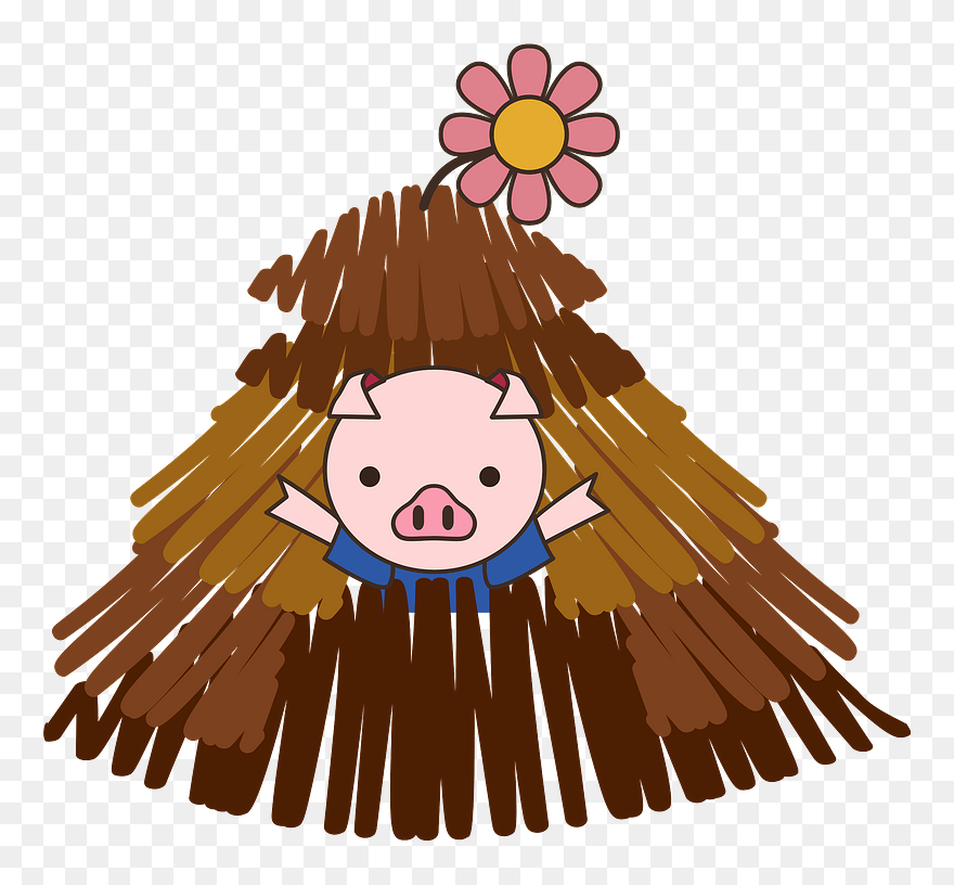 Pig From The Three Little Pigs Clipart - Illustration - Png Download