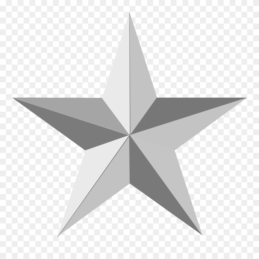 Transparent Christmas Star Clip Art - Silver Star No Background - Png Download