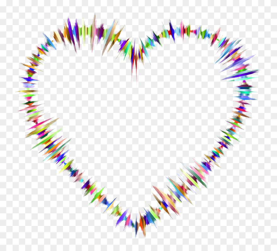 Sound Wave Clipart Music Wave - Sound Wave Heart Art - Png Download
