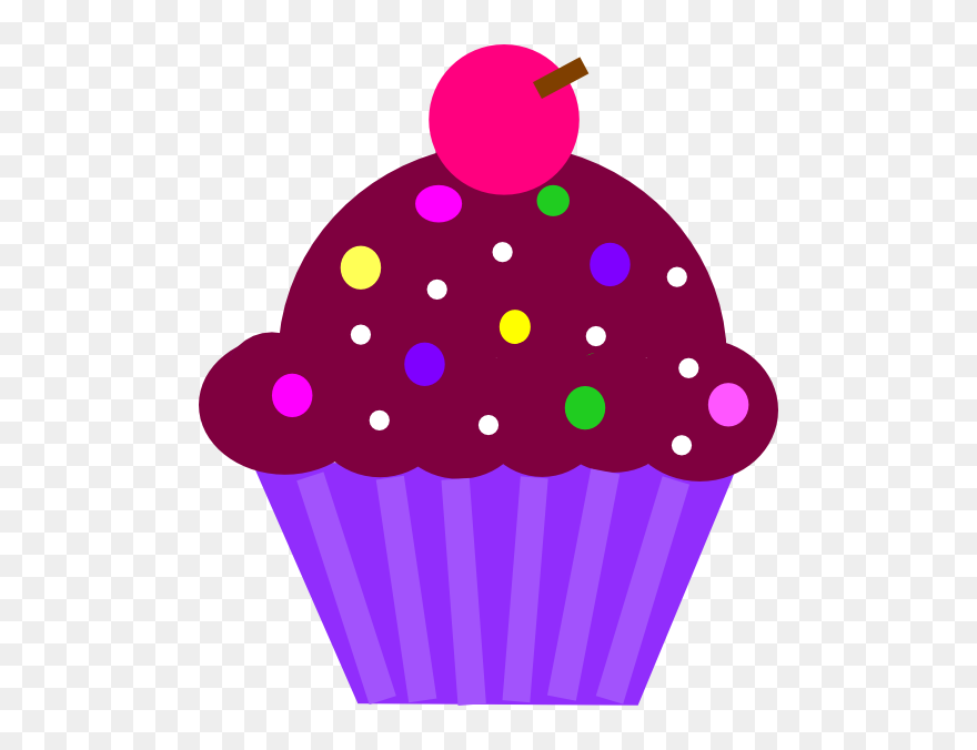 Transparent Purple Cupcake Clipart - Different Colors Of Cupcakes Clipart - Png Download