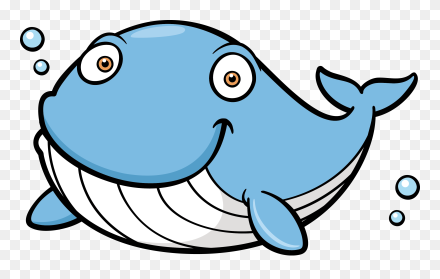 Transparent Whale Clipart Png - Blue Whale Cartoon Png