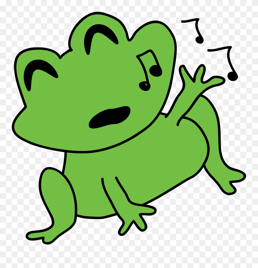 Singing Frog Clip Arts - Frog Clipart Png Transparent Png