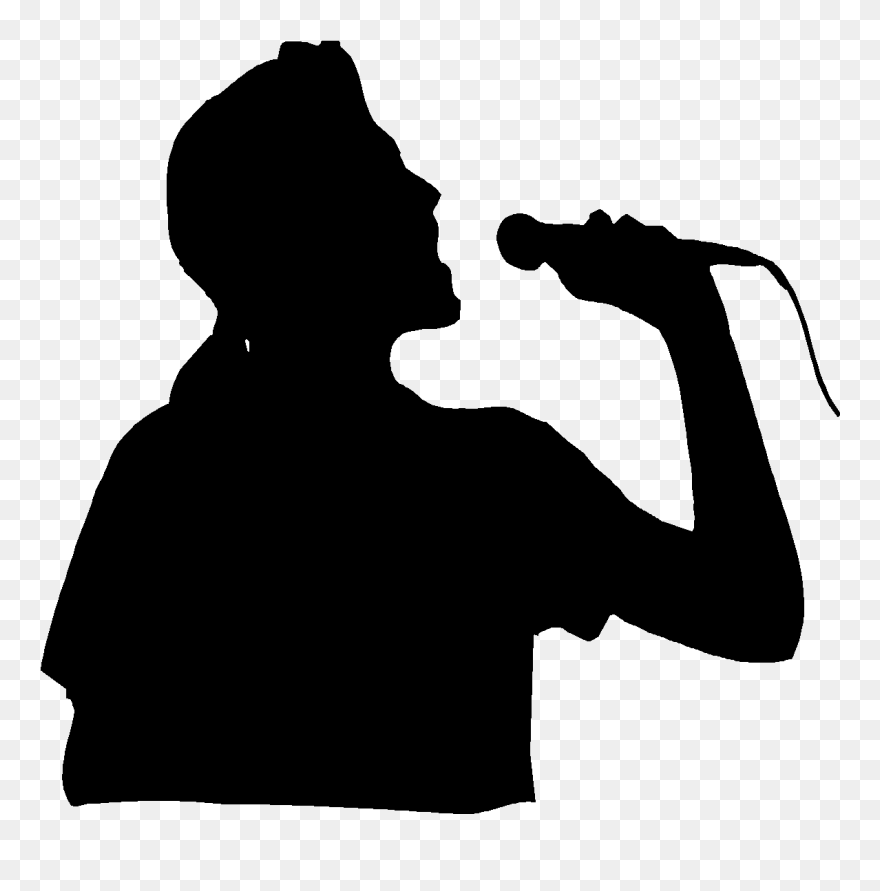 Microphone With Singer - Karaoke Singer Clipart - Png Download