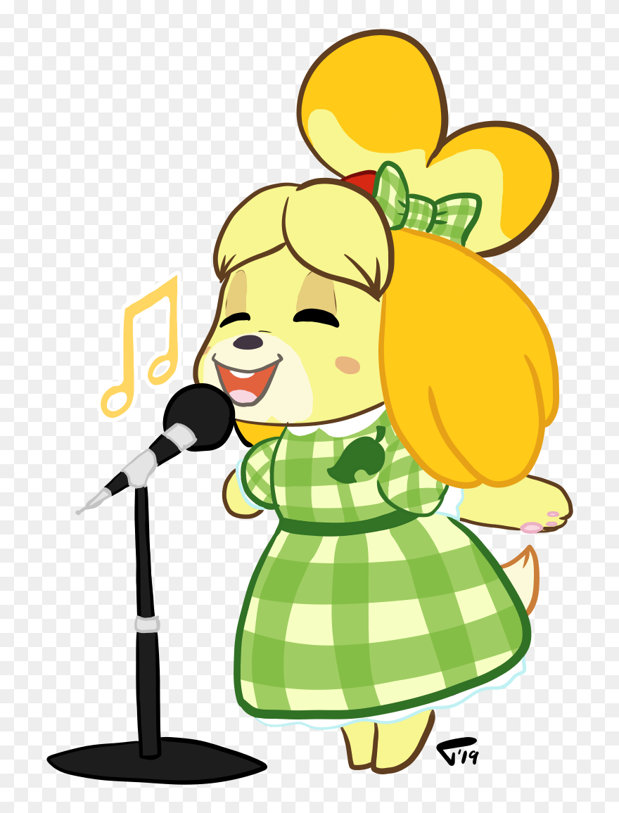 Animal Crossing Isabelle Singing Clipart , Png Download - Animal Crossing Isabelle Singing Transparent Png