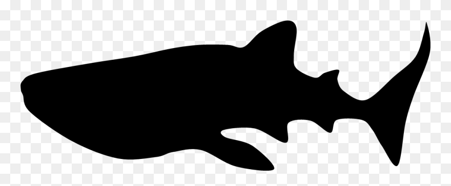 Silhouette Whale Shark Clip Art - Whale Shark Silhouette Transparent Background - Png Download