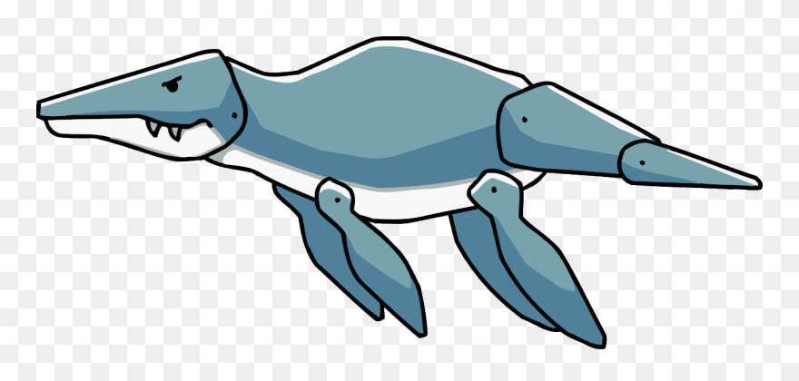 Blue Whale Clipart Scribblenauts - Pliosaurus Scribblenauts - Png Download