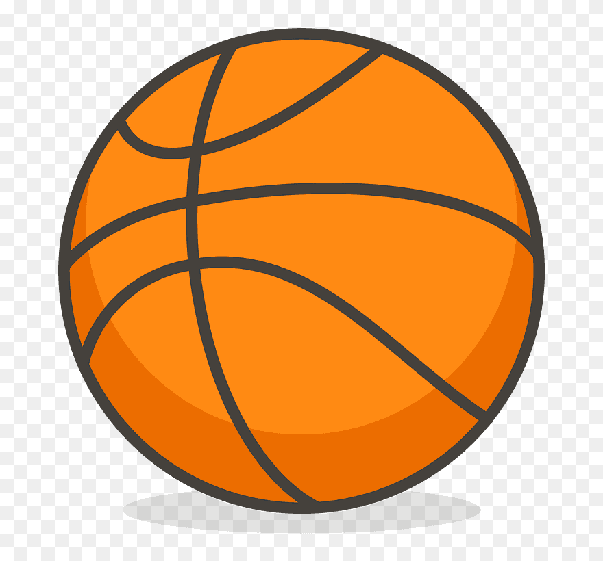 Basketball Emoji Clipart - Basketball Ball Cartoon Png Transparent Png