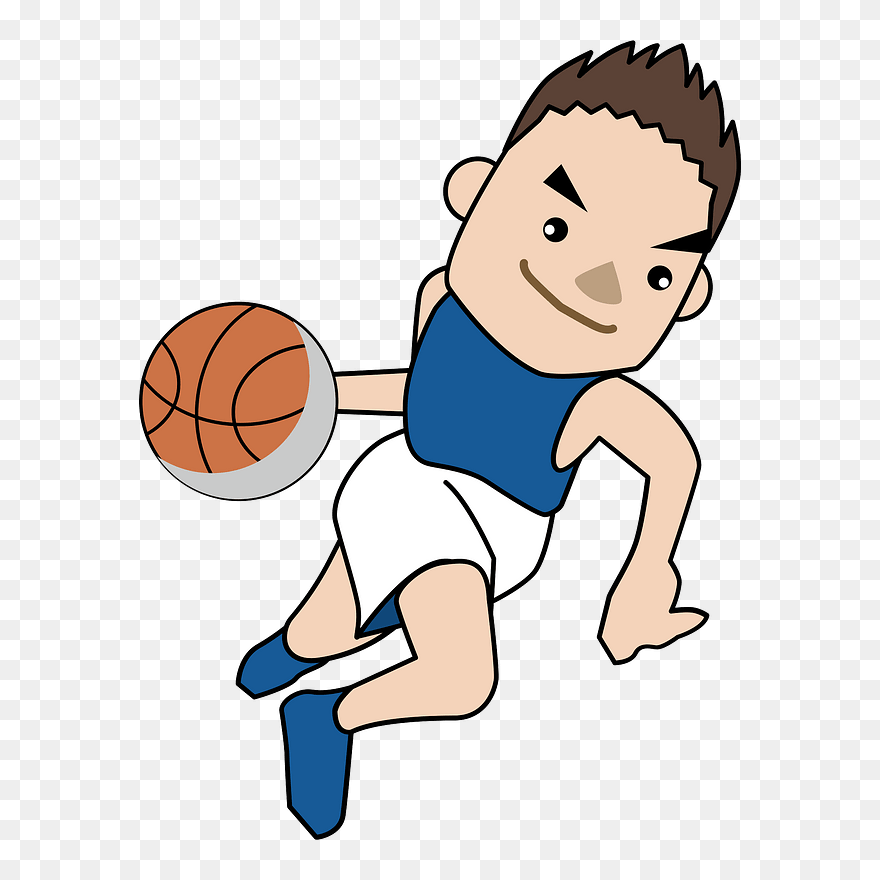 Basketball Sports Clipart - Dribble Basketball - Png Download