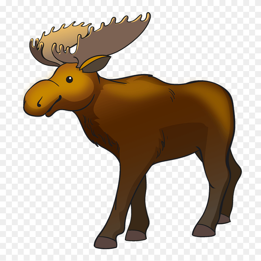 Moose Clipart - Cartoon - Png Download