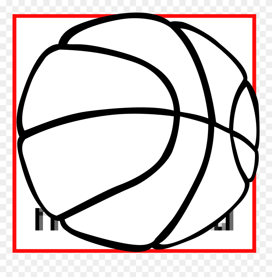 Basketball Line Art - Black And White Lined Drawing Of Basketball Clipart