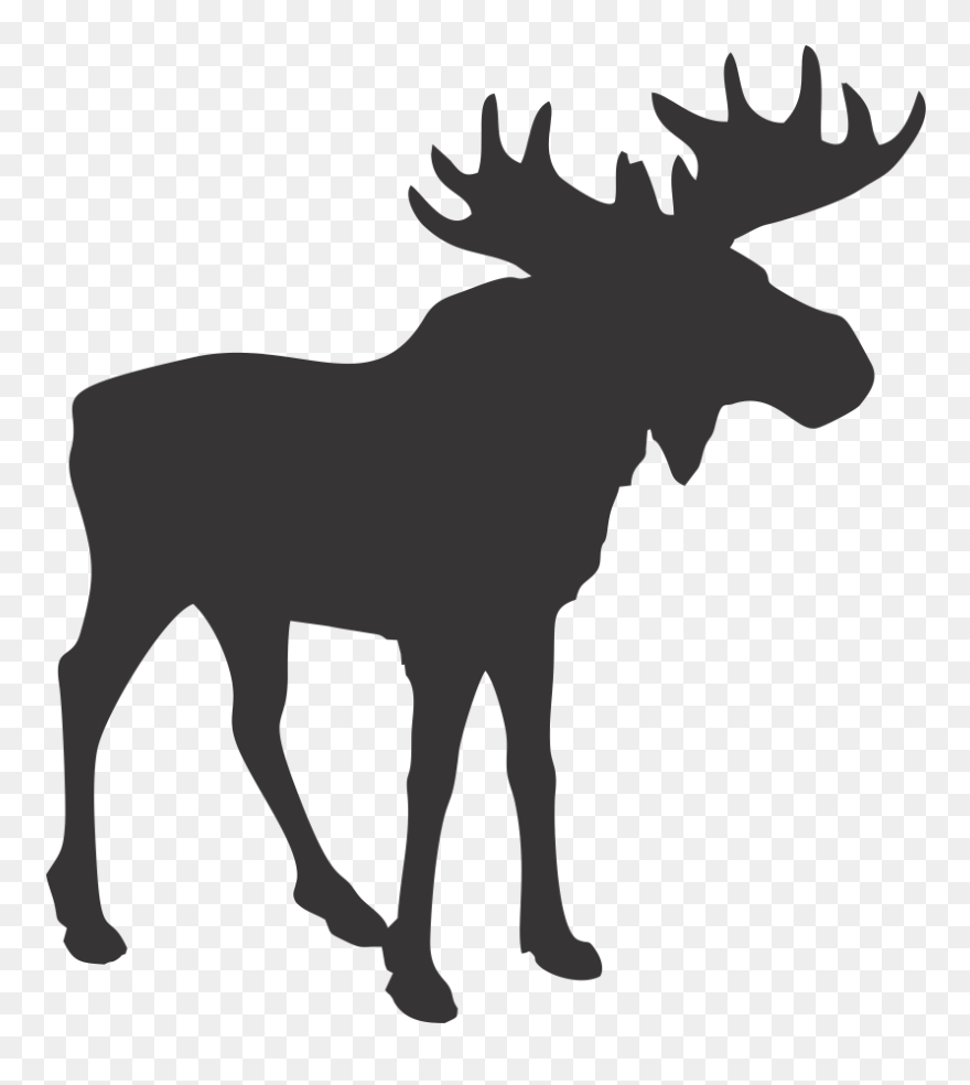 Blue Trading Company - Black Moose Silhouette Clipart