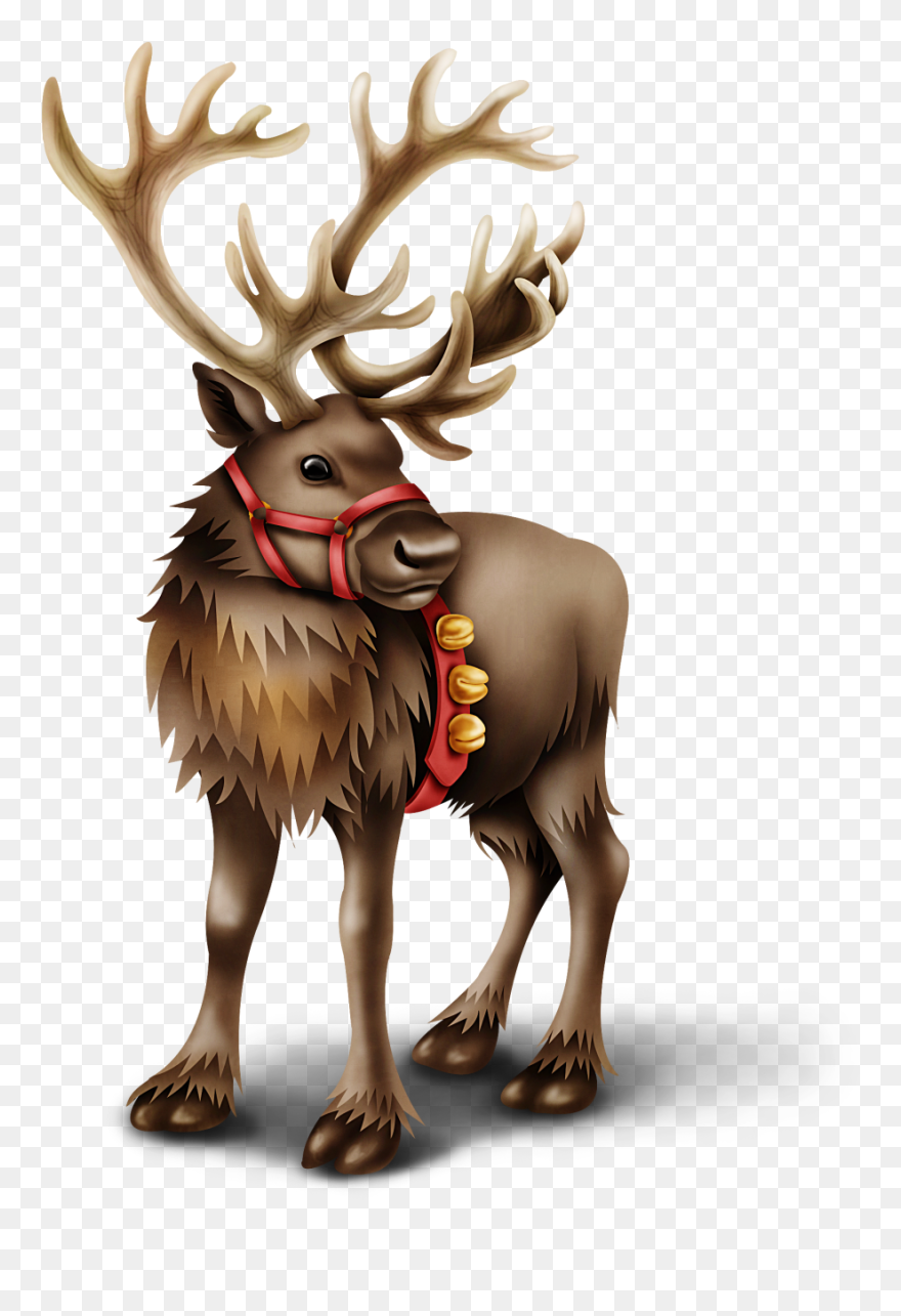 Transparent Peeking Reindeer Clipart - Christmas Moose Clipart - Png Download