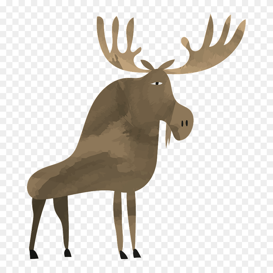 Moose Clipart - Moose Sihloette - Png Download