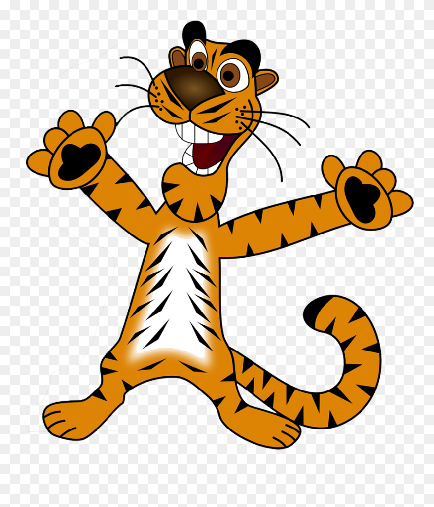 Happy Tiger Clipart - Png Download