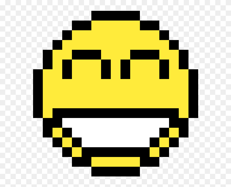 Super Happy Face - Minecraft Happy Pixel Art Clipart