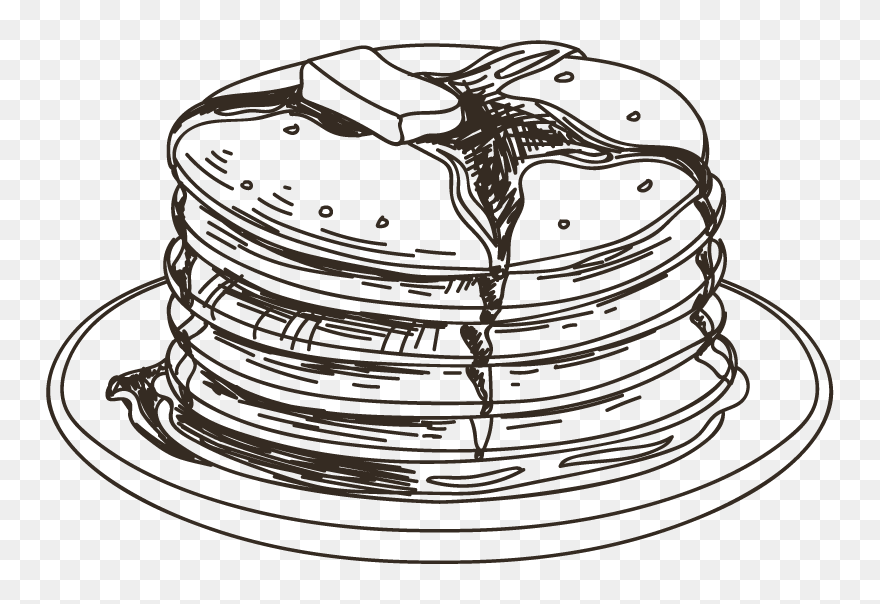 Download Collection Of Free Pancake Drawing Line Download On Pancake