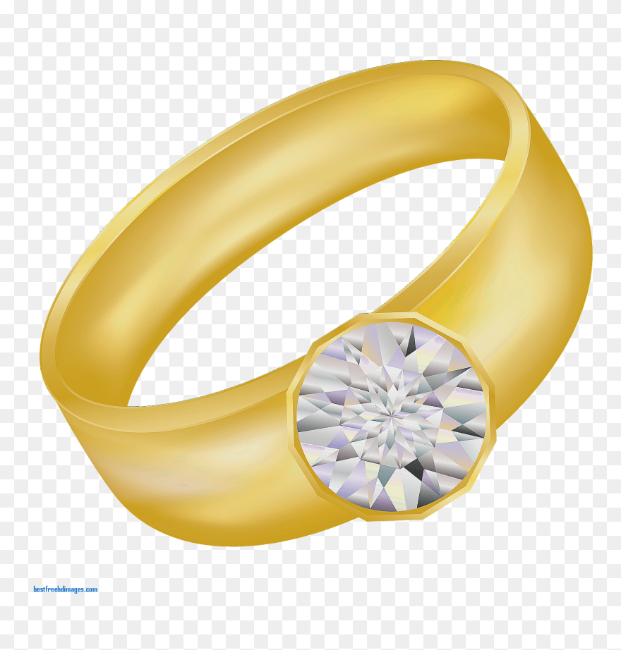 Wedding Rings Heart Clipart Picture Library Download - Transparent Cartoon Jewelry - Png Download