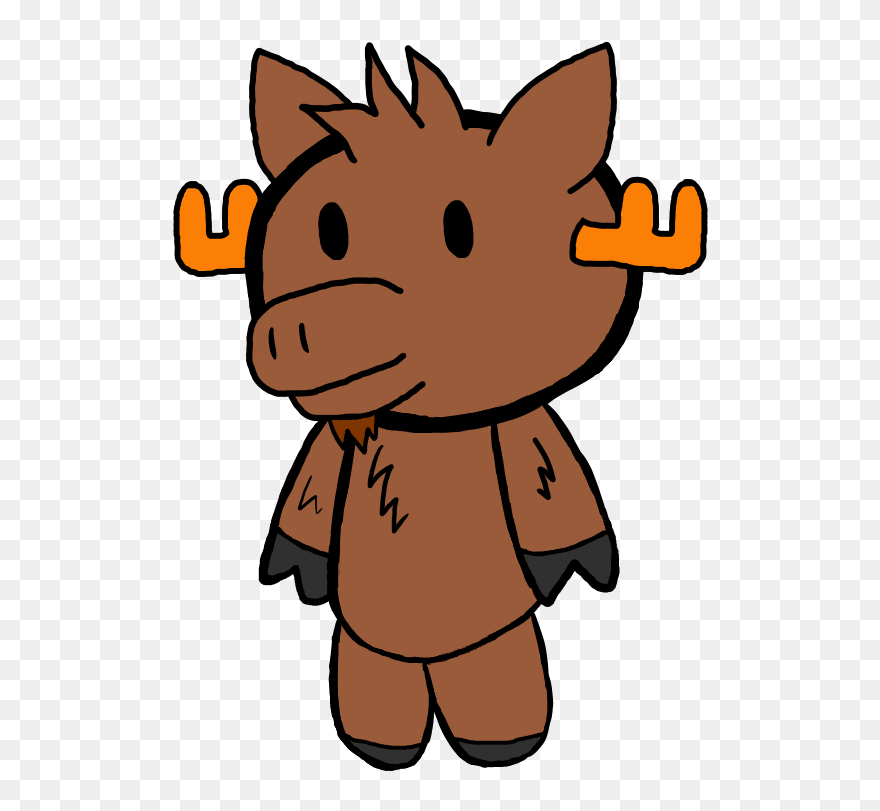 Moose Clipart Chibi - Cartoon - Png Download