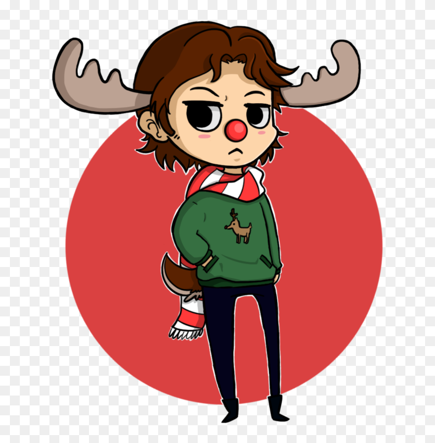 Moose Clipart Chibi - Chibi Sam Winchester Moose - Png Download